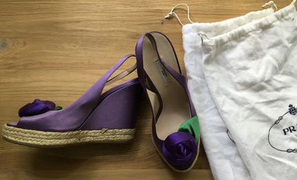 Шелковые туфли Prada,новые, оригинал, 35 р