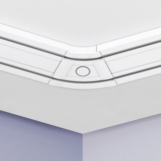 Карниз SlimFlex для эркера, Пластиковый потолочный