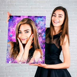 Красивый портрет на холсте 50х70