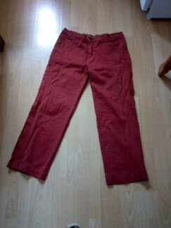 Джинсы кирпичного цвета стрейч большой размер