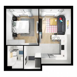 1-к квартира, 41.4 м², 6/31 эт.