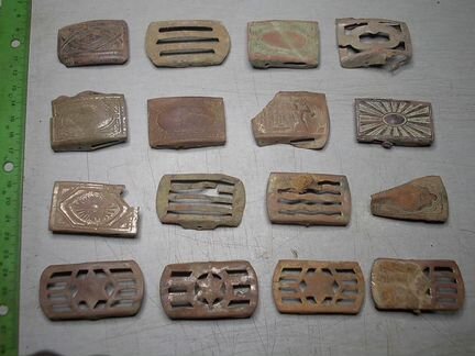 Пряги Пряжки поясные 16 штук Старинные Оригинал