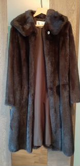Норковая шуба с капюшоном