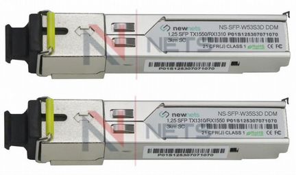 Новые SFP 1 волокно SC 1.25G 3 км за пару