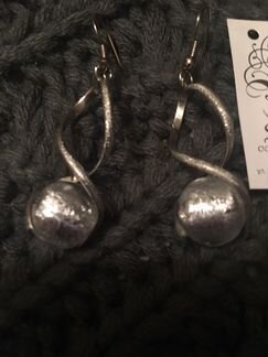 Серьги серебряные Мурано