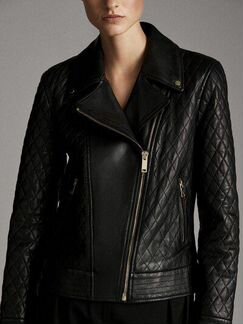 Новая кожаная куртка massimo dutti