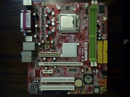 Материнская плата 775 с процессором и памятью