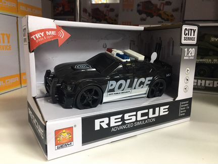 Полицейская машинка 2 цвета, музыкальная