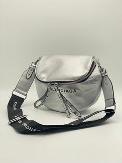 Новая женская сумка Balenciaga серебристая
