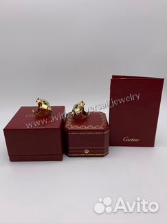 Новые кольца из золота 750 пантера