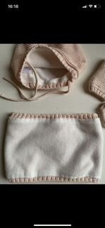 Шапка и снуд, варежки 6-12