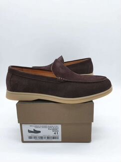 Лоферы замша беж коричневые лоро пиана