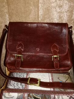 Портфель на ремне, планшет, кожа