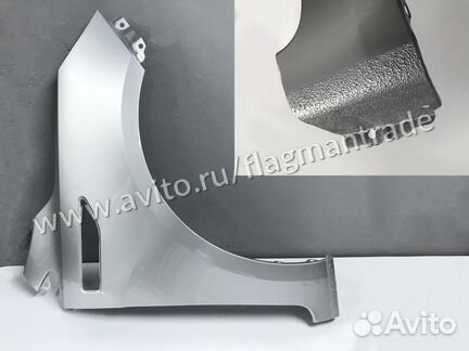 Крыло серебристое правое Рио Rio c антигравием