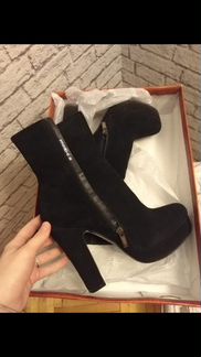 Ботинки / ботильоны из натуральной замши новые