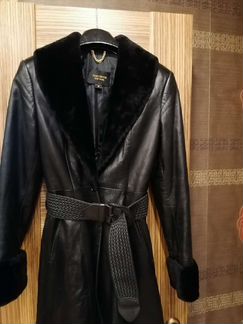 Пальто кожаное