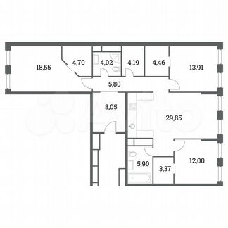 3-к квартира, 115 м², 40/41 эт.