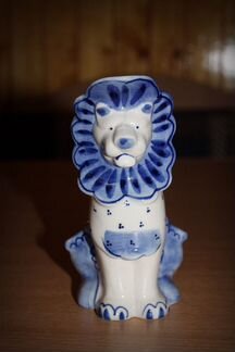 Лев (сливочник-молочник) Гжель