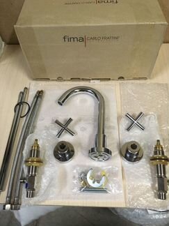Смеситель для раковины на три отверстия fima carlo