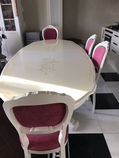 Обеденная Группа Италия массив Дуба ручная роспись