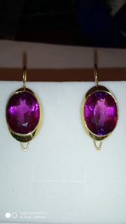 Золотые серьги 750 пробы СССР